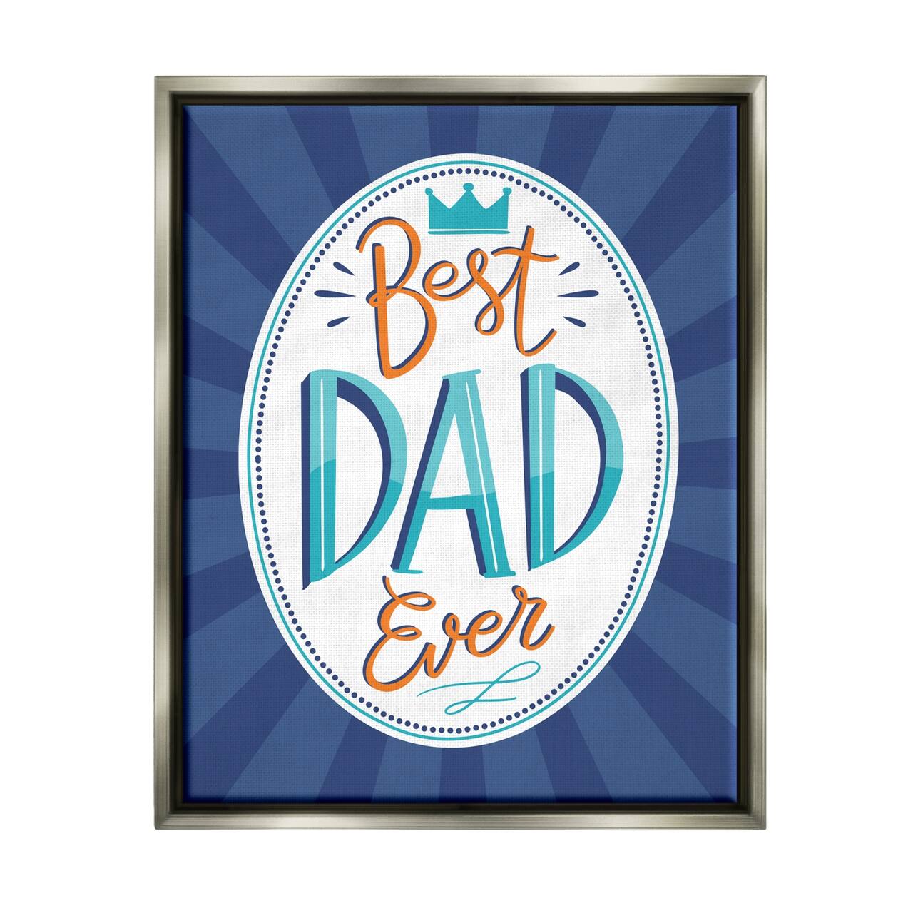 Stupell Industries Best Dad Ever Striped Phrase Floater Framed Art
